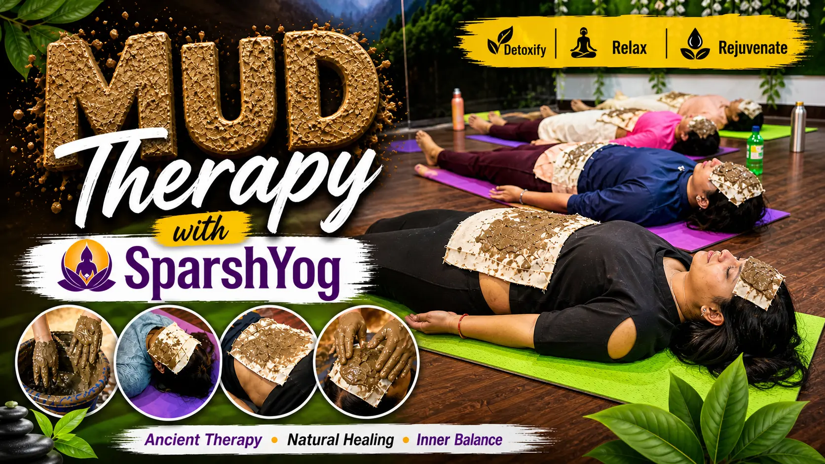 Mud Therapy for Digestive and Stress benefits at Sparsh Yog Delhi NCR